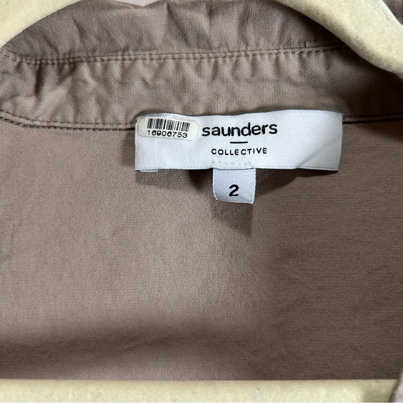 Saunders x RTR Beige Ruched Shirt Dress - Picture 6 of 6